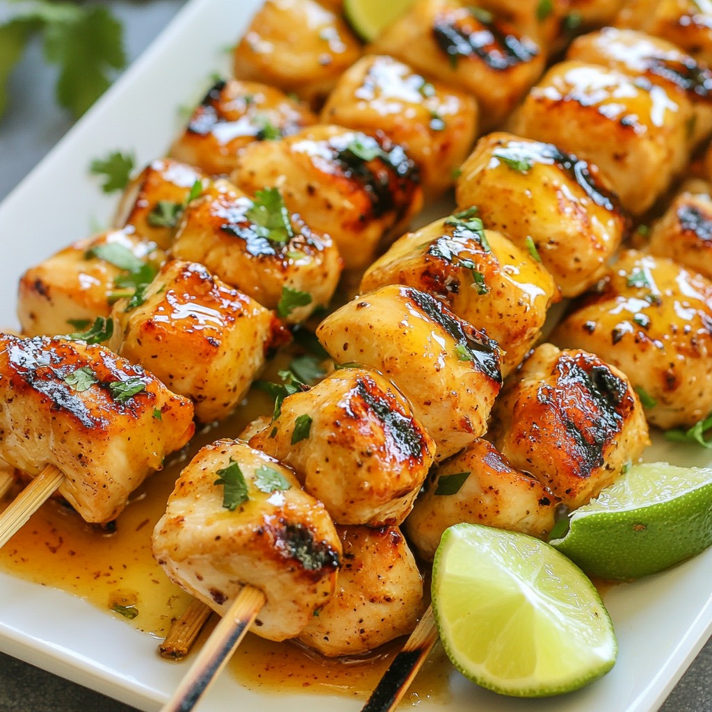 Honey Lime Chicken Skewers Flavorful Grilling Delight