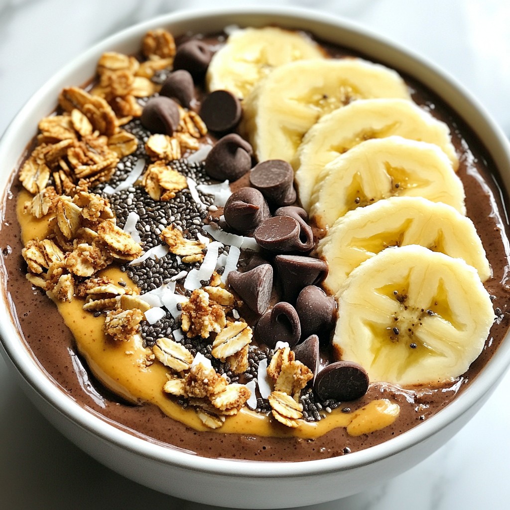 Chocolate Peanut Butter Smoothie Bowl Delightful Recipe
