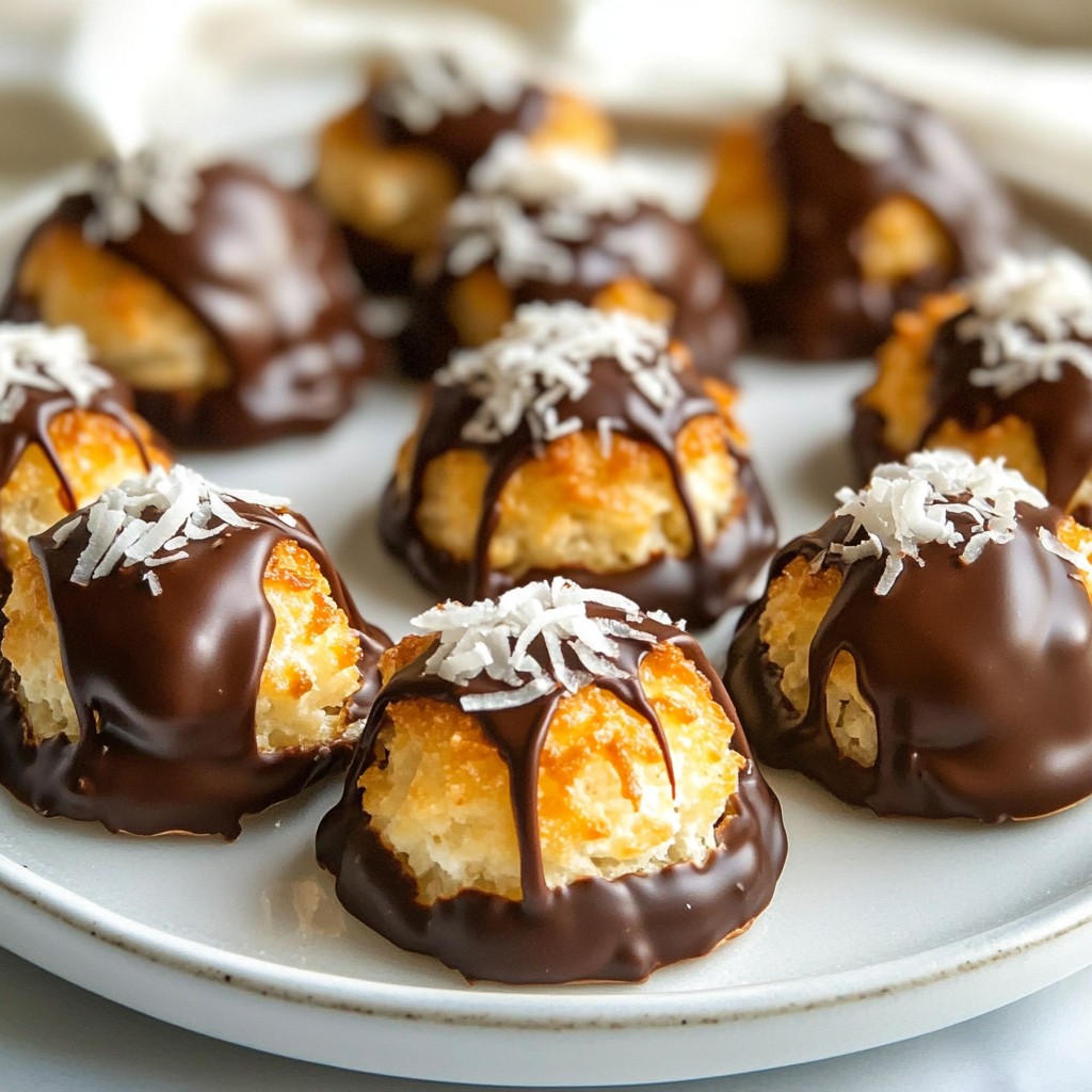 Chocolate Coconut Macaroons Delicious and Simple Treat