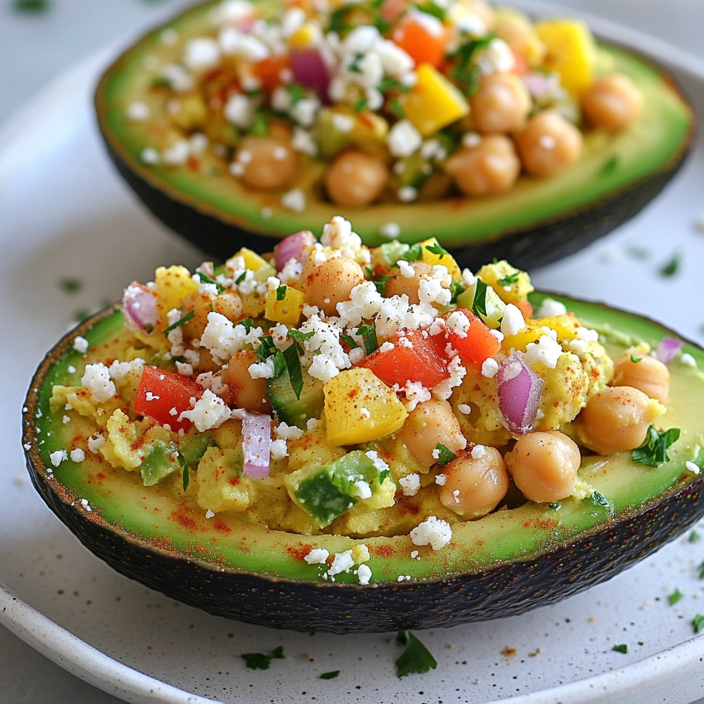 Chickpea Salad Stuffed Avocados Nourishing and Fresh