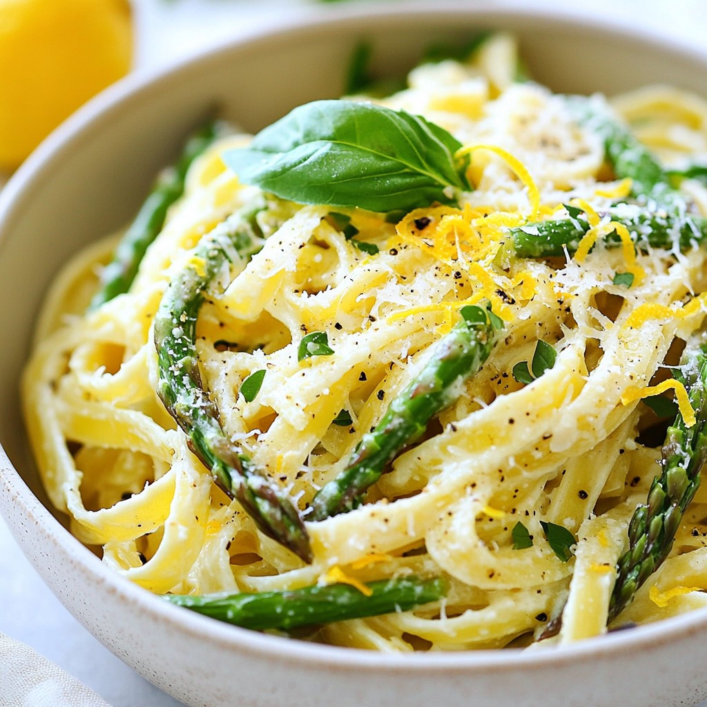 Creamy Lemon Asparagus Pasta Delightful Spring Dish