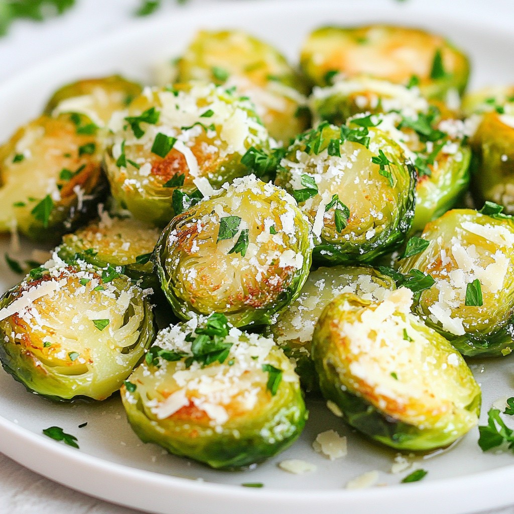 Garlic Parmesan Smashed Brussels Sprouts Delightful Dish