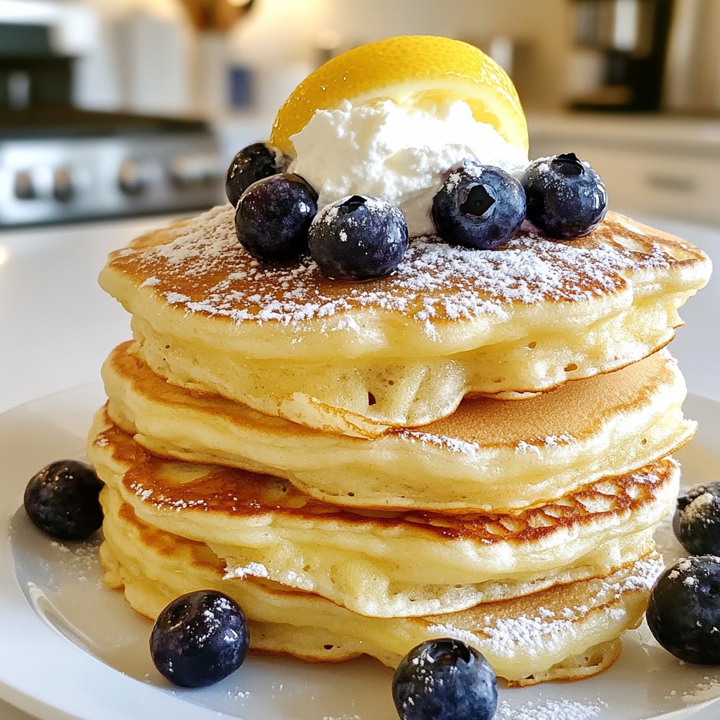 Lemon Blueberry Ricotta Pancakes Delightful Breakfast Treat