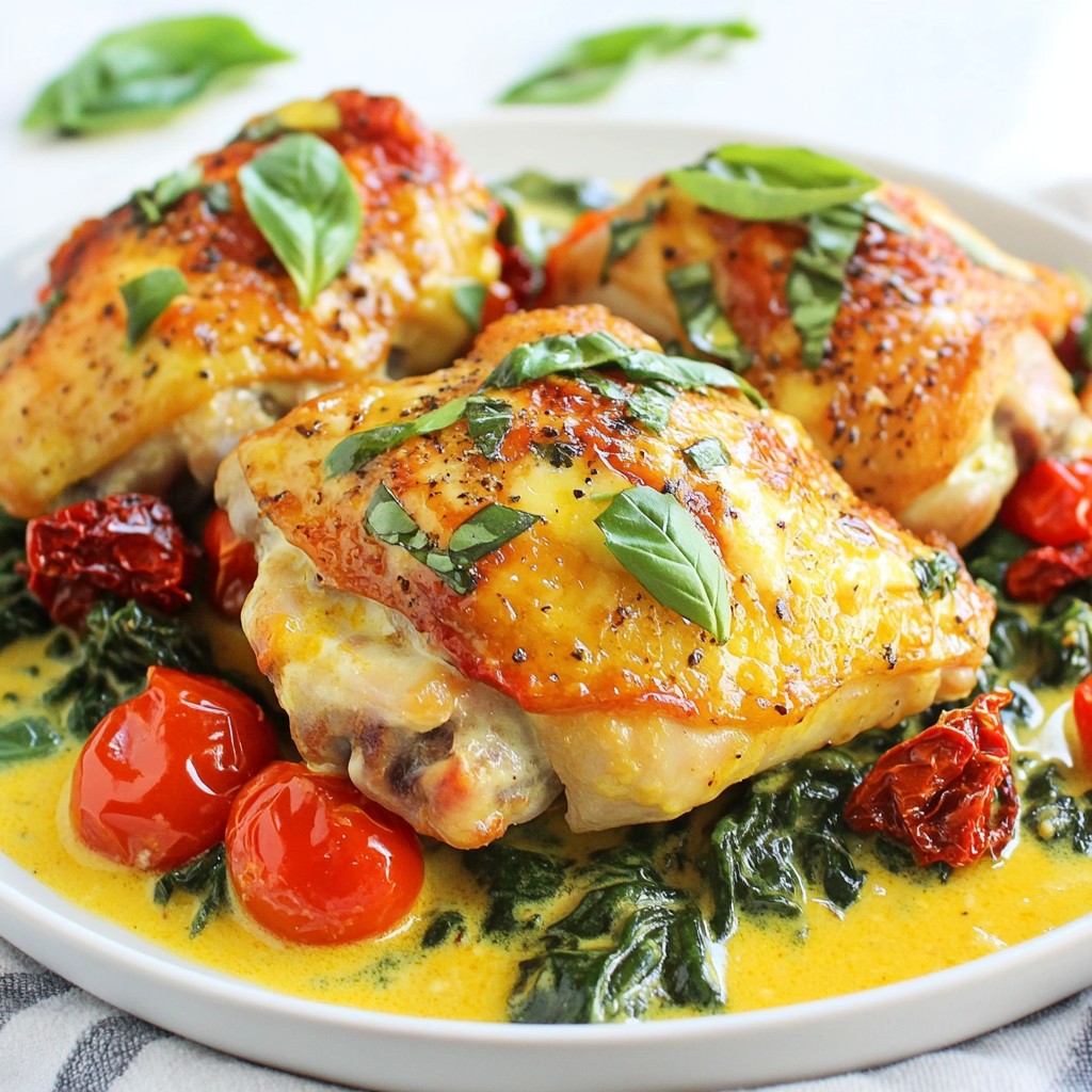 One-Skillet Tuscan Chicken Thighs Flavorful Meal