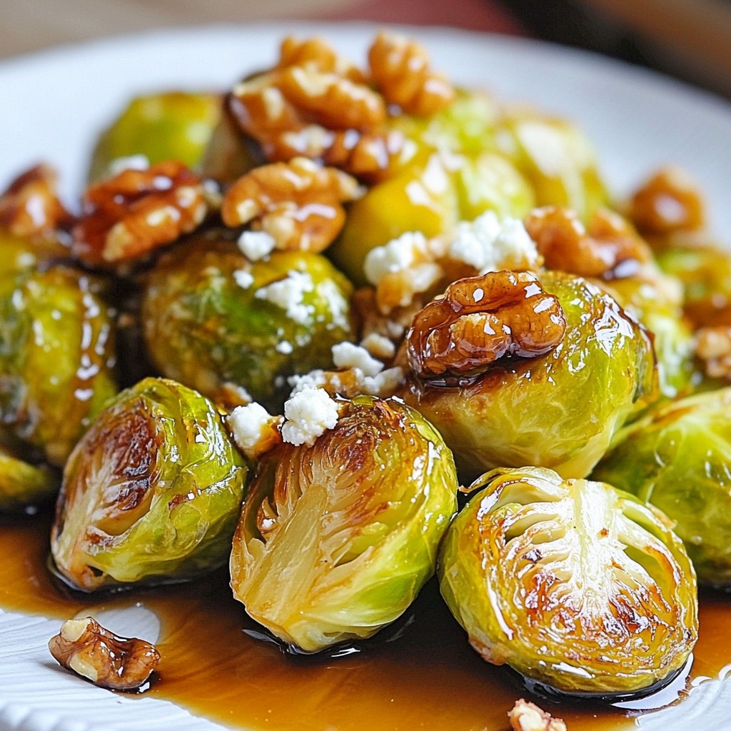 Balsamic Glazed Brussels Sprouts Savory Side Dish