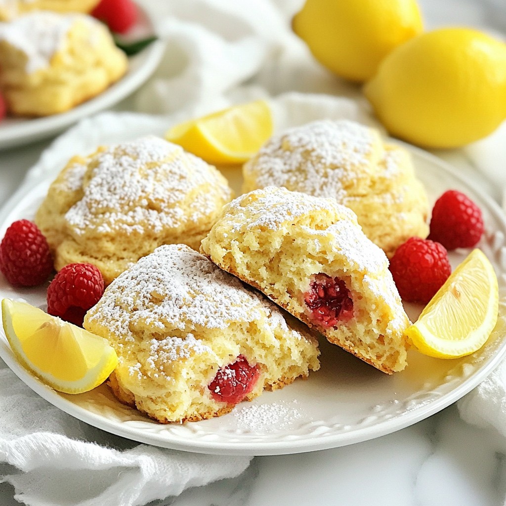 Lemon Raspberry Scones Flaky and Flavorful Delight