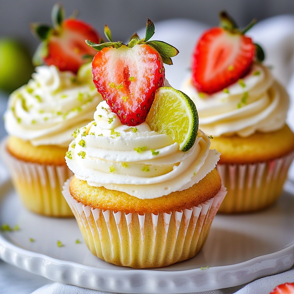 Strawberry Limeade Cupcakes Perfectly Sweet Delight