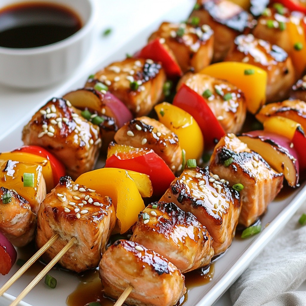 Teriyaki Salmon Kebabs Flavorful Grilling Delight